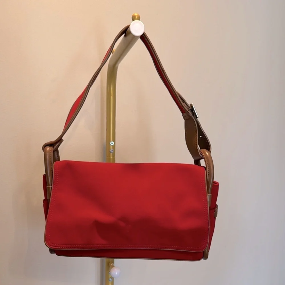 Anne Klein red handbag or shoulder bag EUC